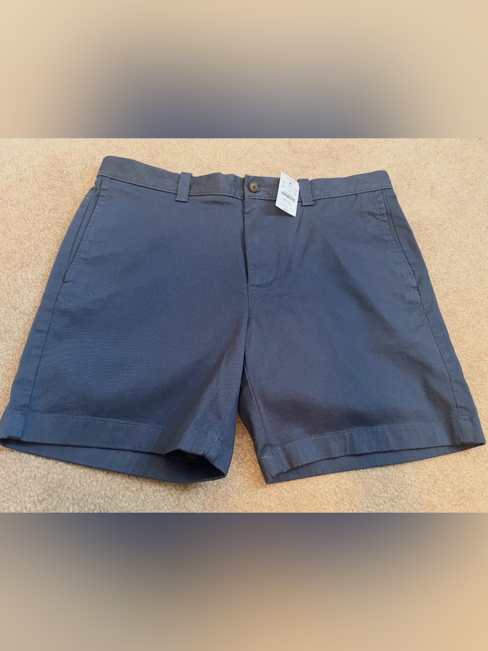 J.Crew Men’s Navy Chino Shorts Size 34 7” Inseam NWT Flat Front Casual Golf